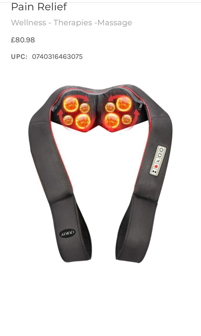 Instock Atmoko Electric Neck And Shoulder Back Massager With Heat Vibration For Muscle Tension 8763