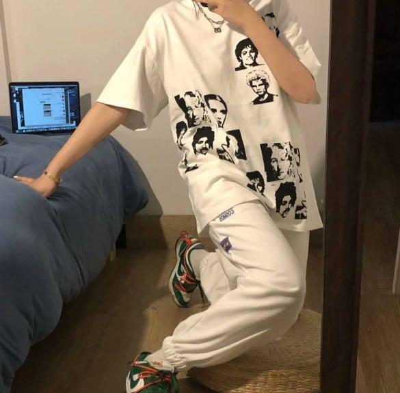 instocks multiple faces tee (Category: Shirts) located in Singapore. Submitted by yeontann (Listing ID 1148125261, Image 2). Description: join my tele gc: https://t.me/crazysalesss size m worn thrice, no defects meetups at cck mrt normal mail +$2 registered mail +$4.