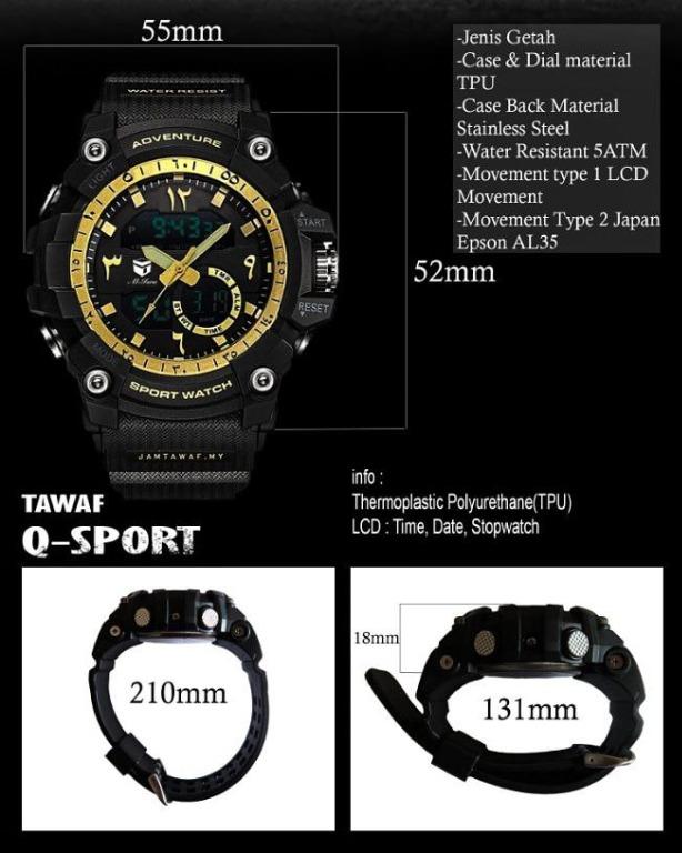 Jam Tawaf Alisra Jam Tawaf Q Sport Men s Fashion Watches