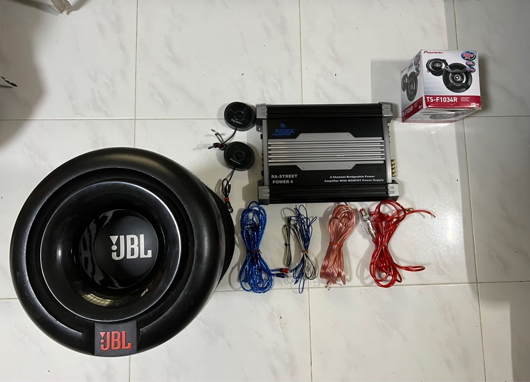 JBL subwoofer with Amp full kit, Car Accessories, Accessories on Carousell