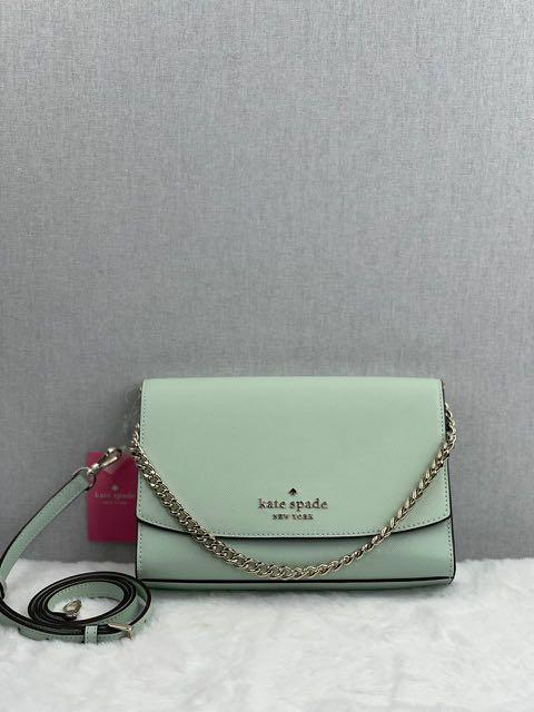 NWT Kate Spade Crystal Blue Carson Convertible Crossbody Purse with Silver  Chain
