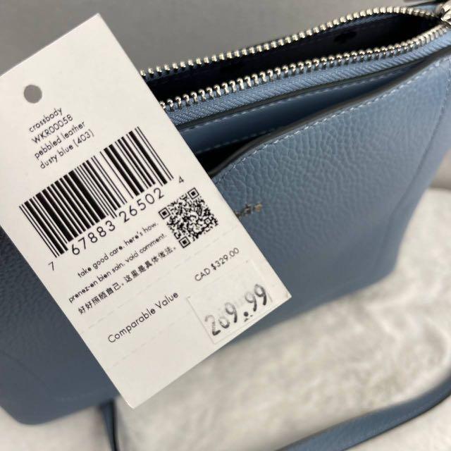NEW Kate Spade Dusty Blue Harlow Pebbled Wallet on a String Crossbody – Fin  and Mo