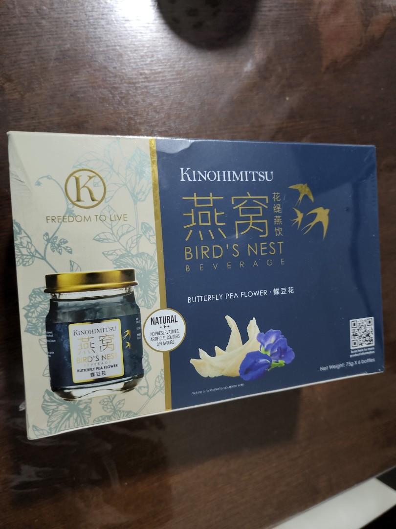 Kinohimitsu bird nest beverage with butterfly pea flower 6 bottles
