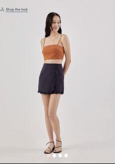 Love Bonito Benita Linen Scallop Skorts L