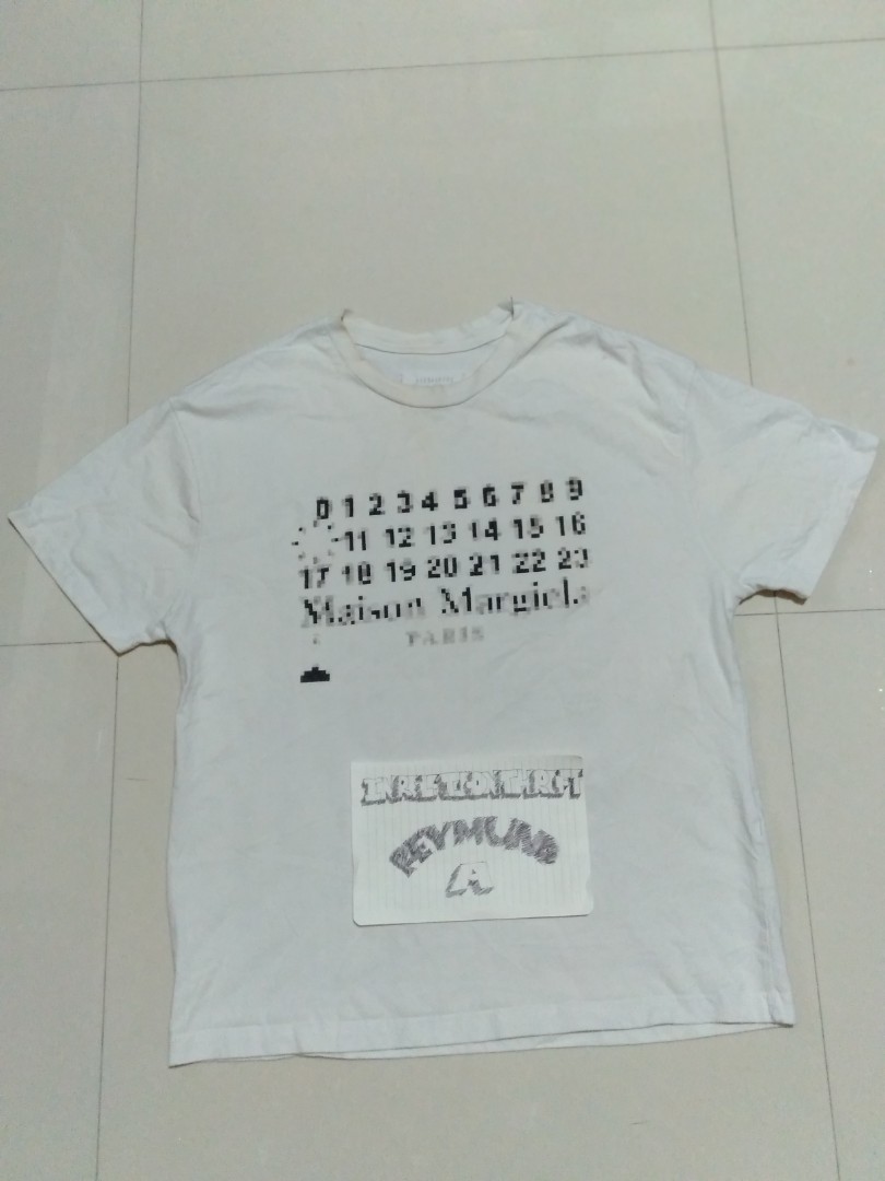 MAISON MARGIELA WHITE PIXEL PRINT T SHIRT