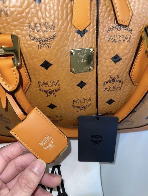 Mcm heritage bowler sales bag
