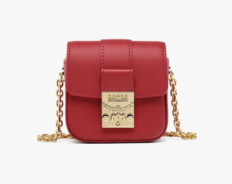 Mcm red crossbody best sale bag