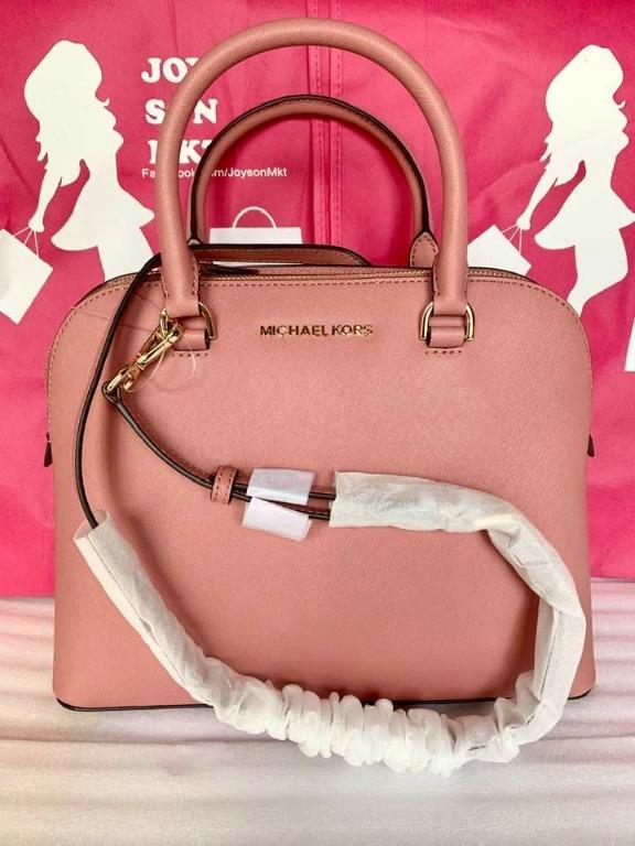 Cindy medium saffiano sale leather dome satchel
