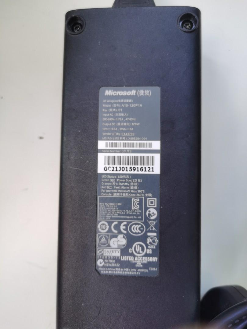 Microsoft AC Adapter Model:A10-120P1A, 電腦＆科技, 電腦周邊及配件, 電腦線、轉接線及轉換器 ...