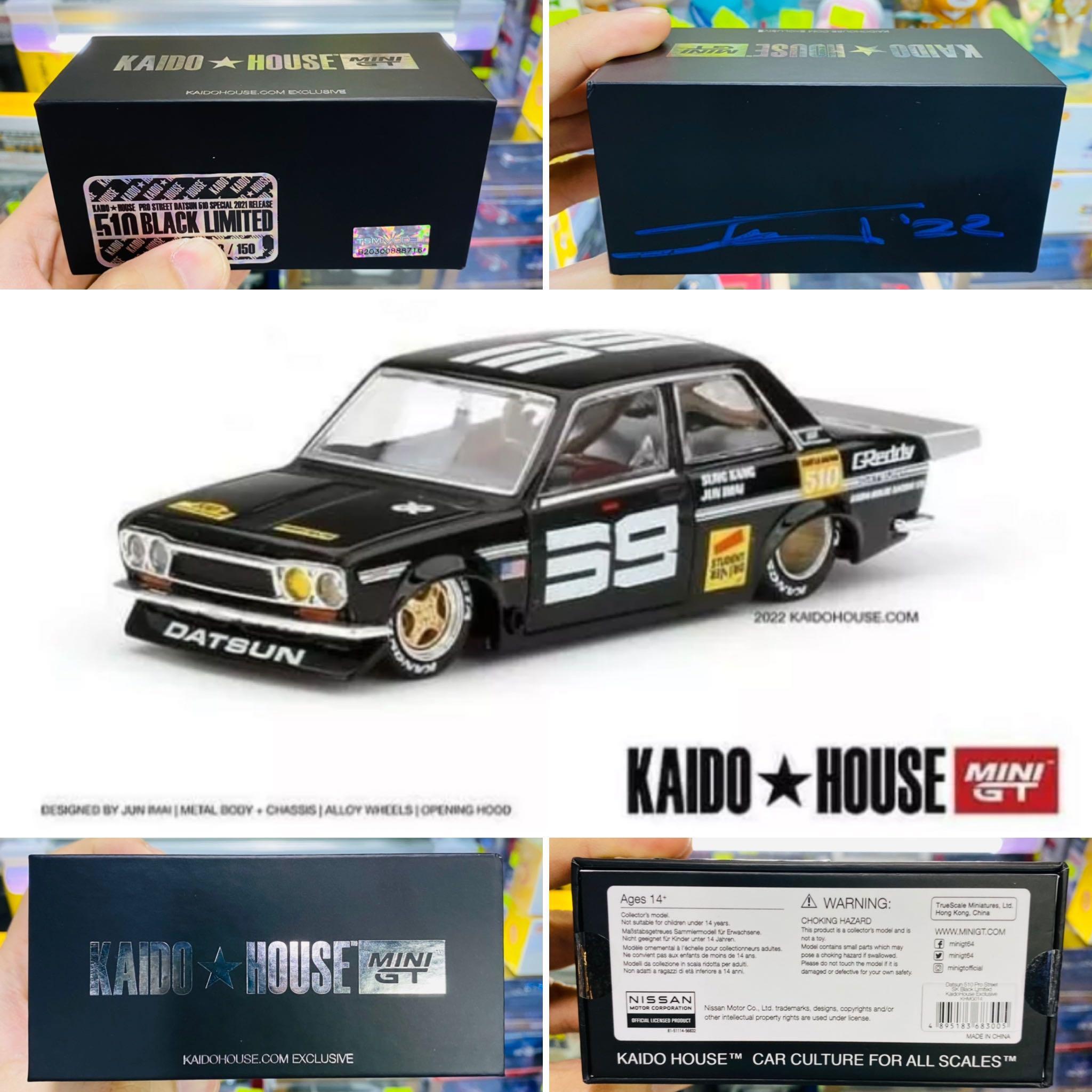 sold out ) Mini GT X Kaido House 1:64 Datsun 510 Pro Street Black