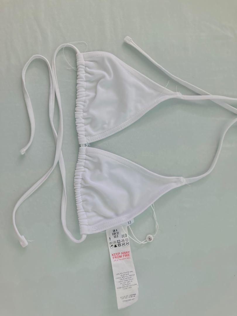 Bikini 3 Pièces Missguided - Filet (Fishnet) - Couleur Nude - Taille 10 - Occasion Très Bon État