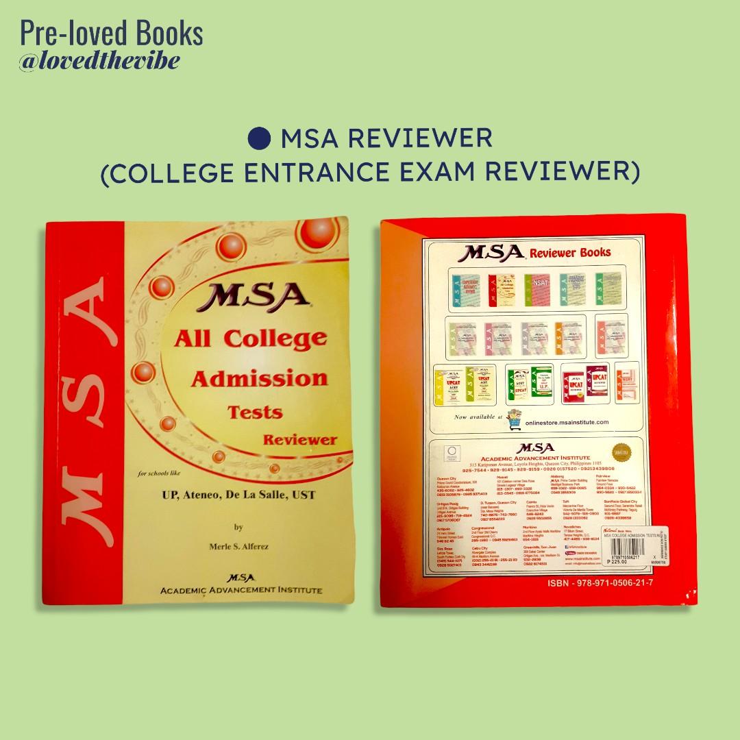 MSA College Entrance Exam Reviewer (UPCAT, PUPCET, PLMAT, PNUAT, etc