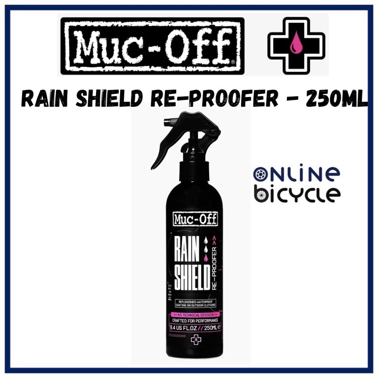 Muc-Off RAIN SHIELD RE-PROOFER DWR Waterproofing Treatment Spray for sale  online