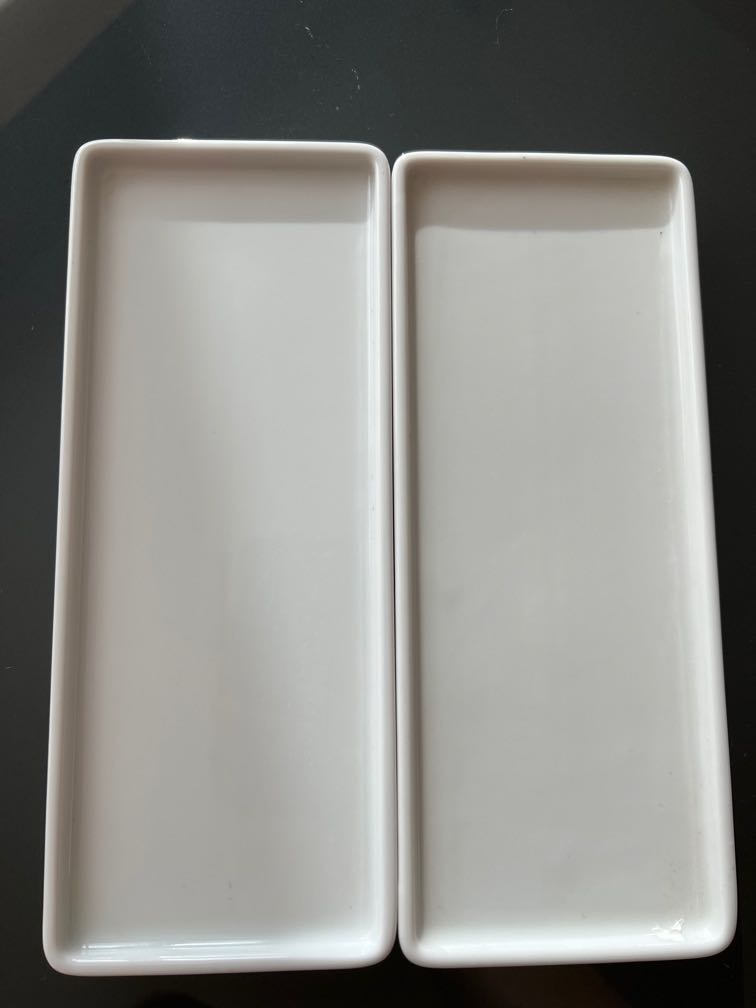 Muji white porcelain trays, 傢俬＆家居, 其他, 收納箱及袋 Carousell