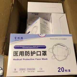 N95 mask individually sealed 20pieces/box ear loop 