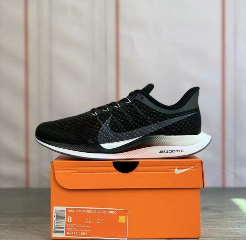 📣全新Nike Zoom pegasus 35 turbo black vast grey跑步行山鞋男女同款