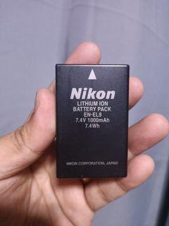 Nikon EN-EL9 EN EL9 battery 1080maH for d5000 d3000 d60 d40 d40x Original 
orig