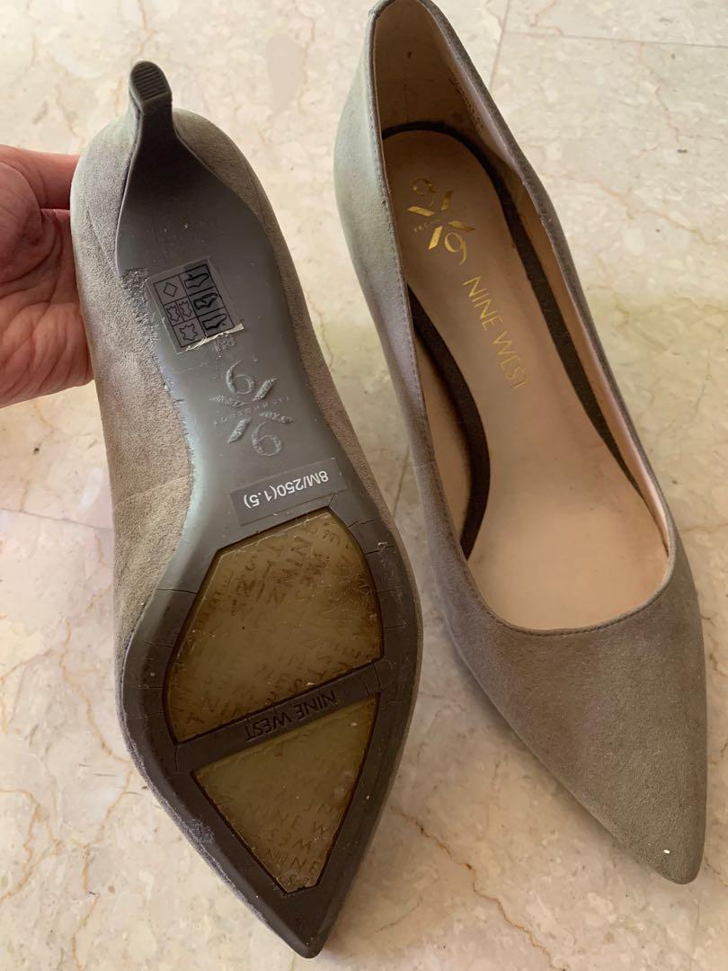 grey heels size 9
