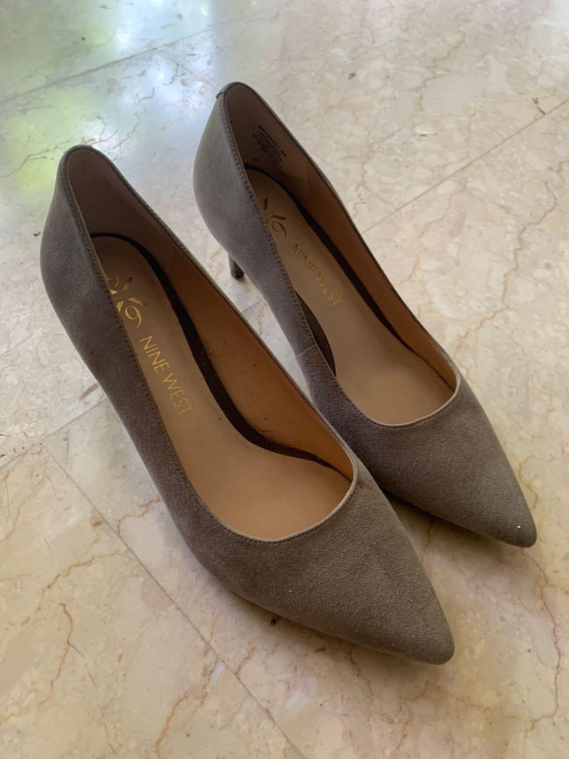 grey heels size 9