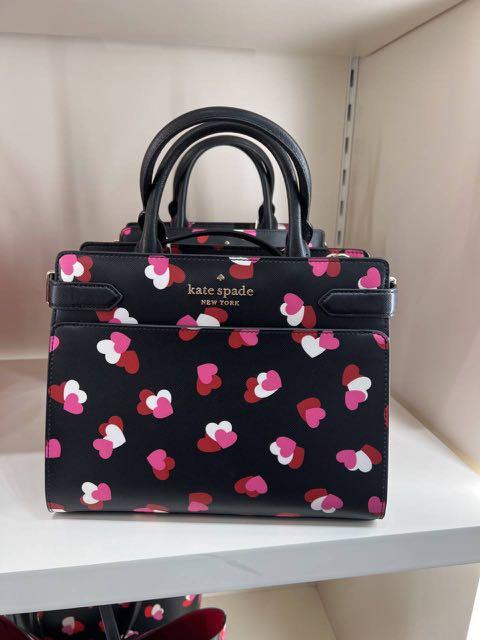 ON SALE! (PREORDER) KATE SPADE FLUTTER HEART MEDIUM SATCHEL IN BLACK MULTI,  Women's Fashion, Bags & Wallets, Purses & Pouches on Carousell