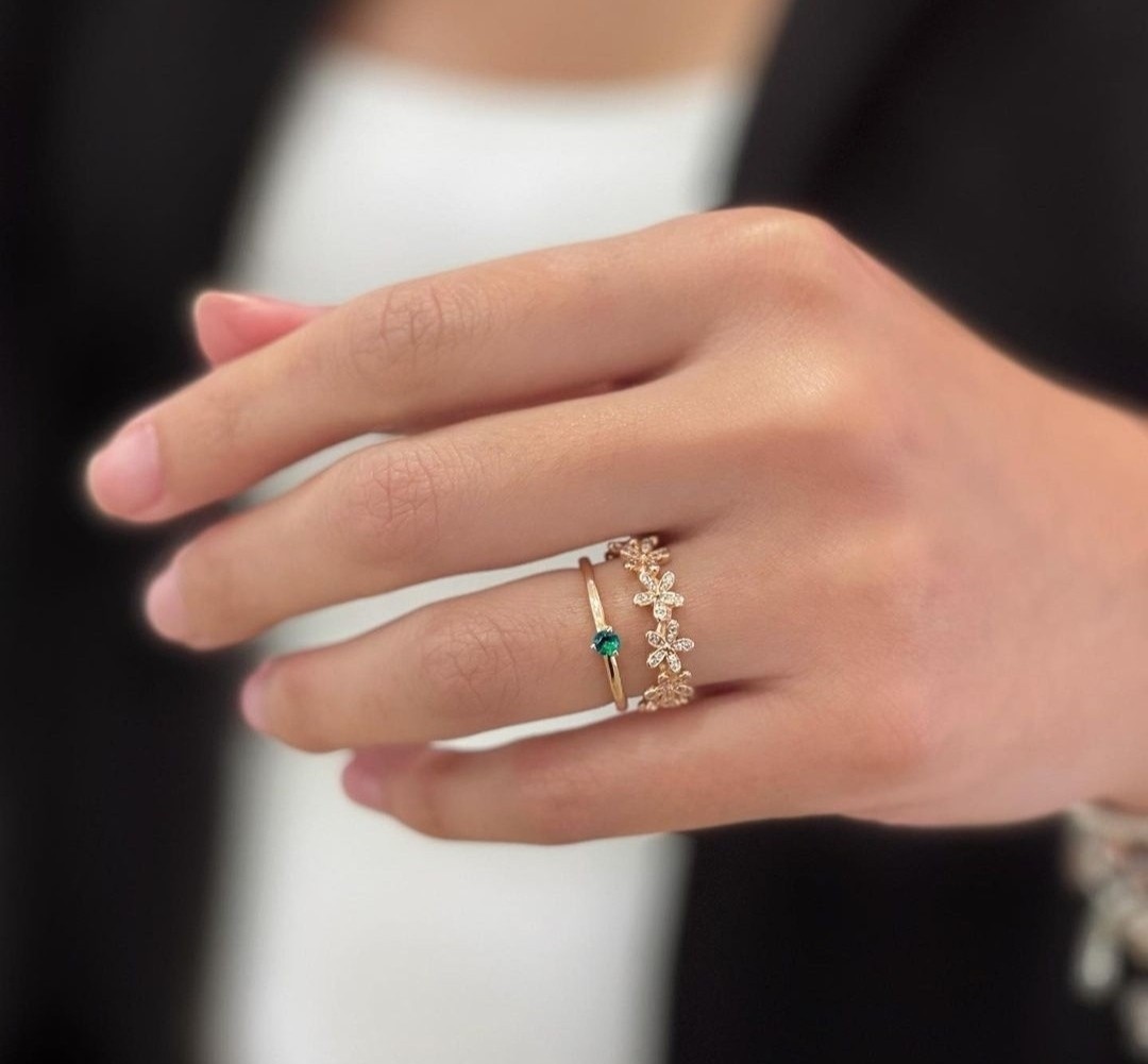 Dazzling daisy shop meadow stackable ring