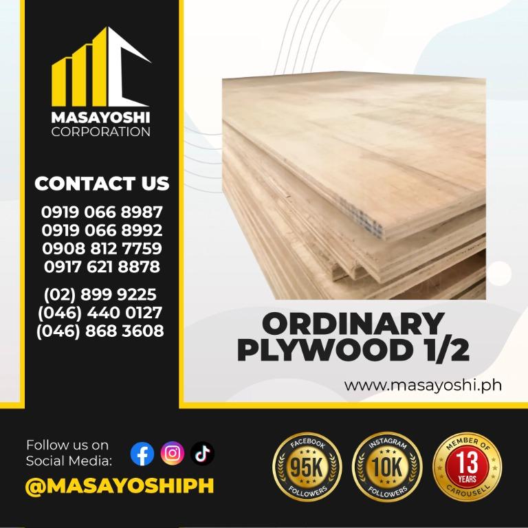 Ordinary Plywood (MIC) 1/2 Plywood Boards, Commercial & Industrial