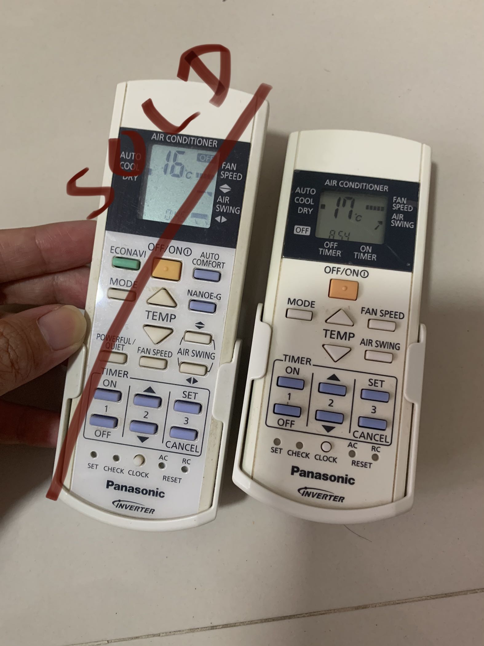 Panasonic Aircon remote controls, TV & Home Appliances, Air