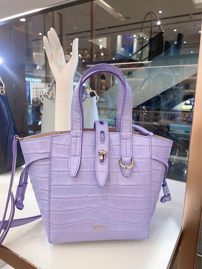 Furla Net leather tote bag - Purple