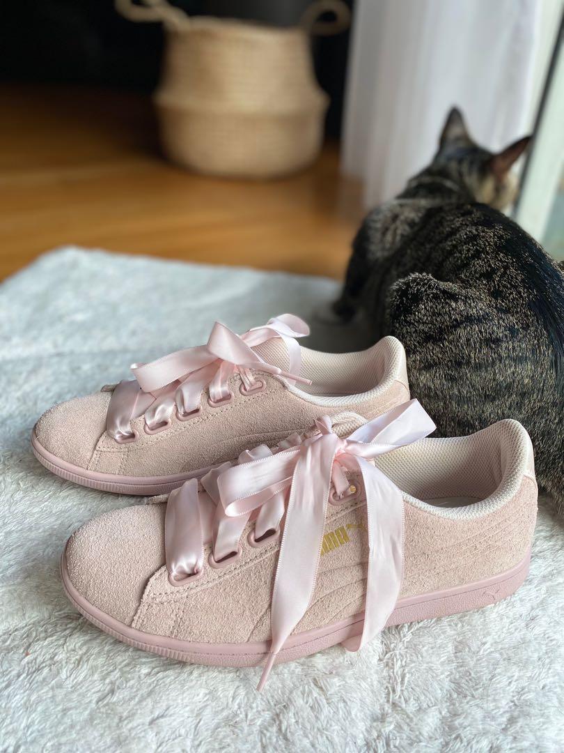 Womens puma ribbon trainers store