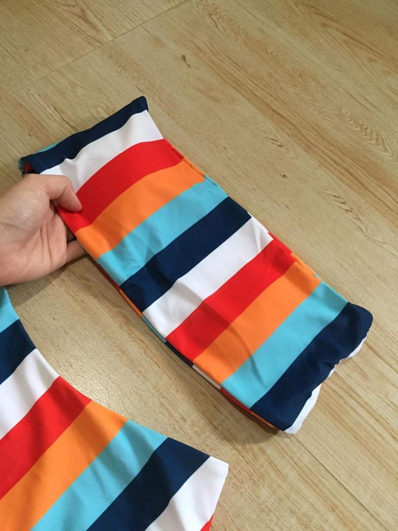 Rainbow Stripe Bikini (Medium), Women's Fashion, Swimwear, Bikinis