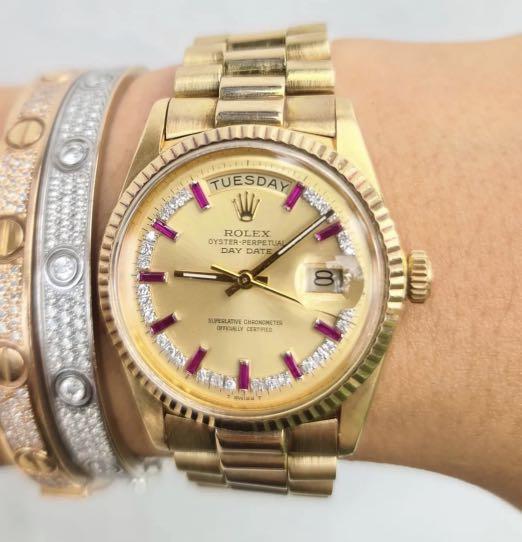 ROLEX PRESIDENT MENS 36mm (Category: Luxury Watches) located in Cagayan de Oro. Submitted by moiobsession (Listing ID 1148068567, Image 1). Description: Solid 18k Acrylic glass .