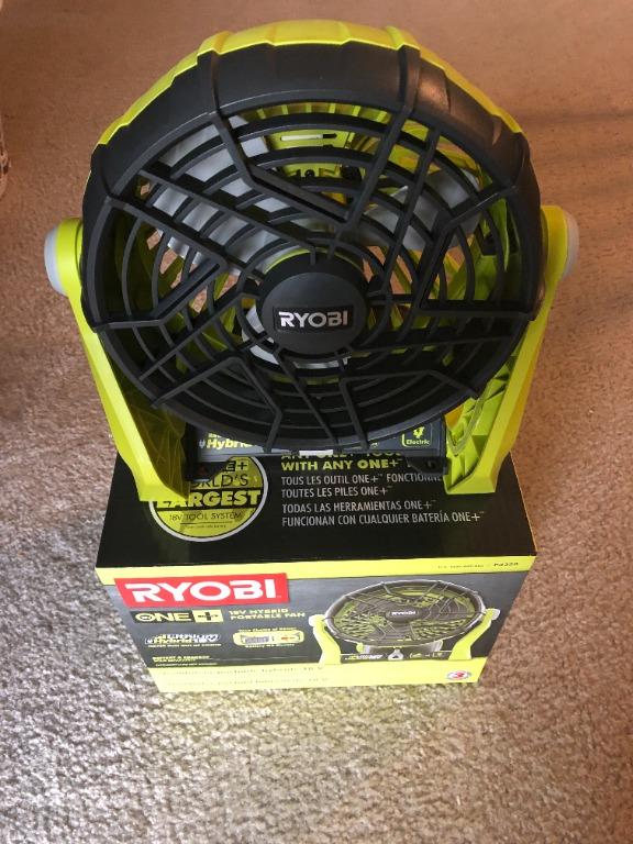 Ryobi 18V cordless Hybrid Fan Model P3320 Tool only Battery