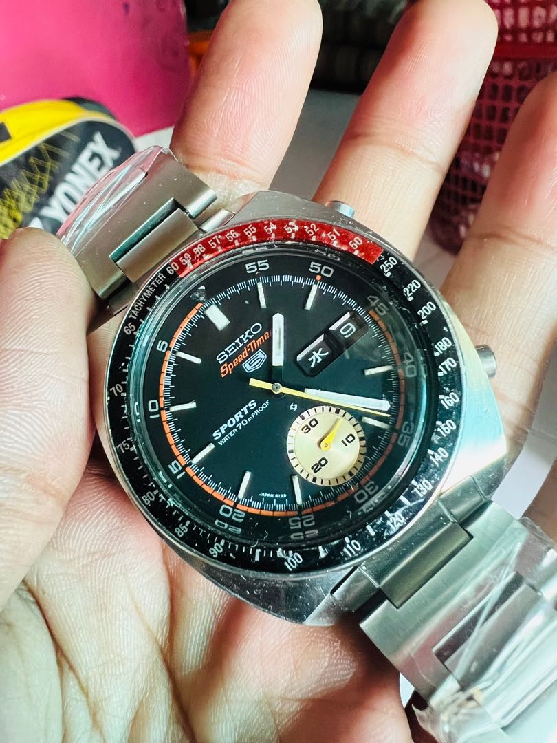 Seiko 5 Sports Speedtimer Water 70 Proof Coke 6139-6031 , Men's Fashion,  Watches & Accessories, Watches on Carousell