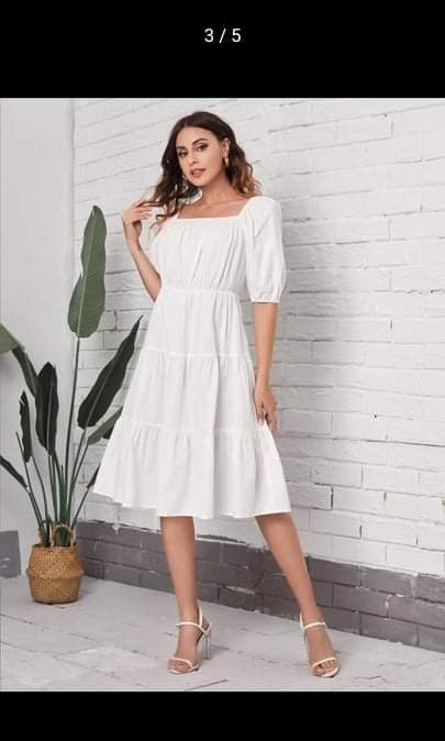 Shein white dress, Women's Fashion ...