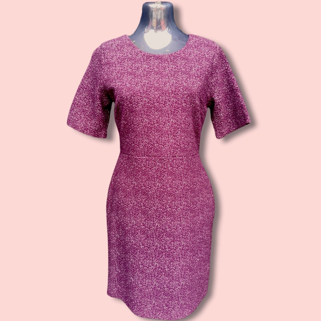 Simply styled petite maroon dress with 