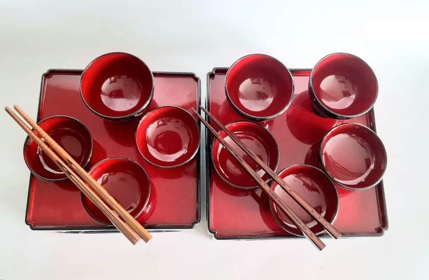 Soup and Condiments Tray Japan Authentic (Category: Coffee & Tea Tableware) located in Pasay City. Submitted by redgiftshop (Listing ID 1148079926, Image 1). Description: Soup and Condiments Tray- Japanese Soup and Condiments Tray set double from Japan for sale 800 pesos - New and no damage -glossy finish ceramics. Very classy and classic kitchenware. 840 in weight / 8 inches is the length of tray - for interested buyer we can deliver or pick it 