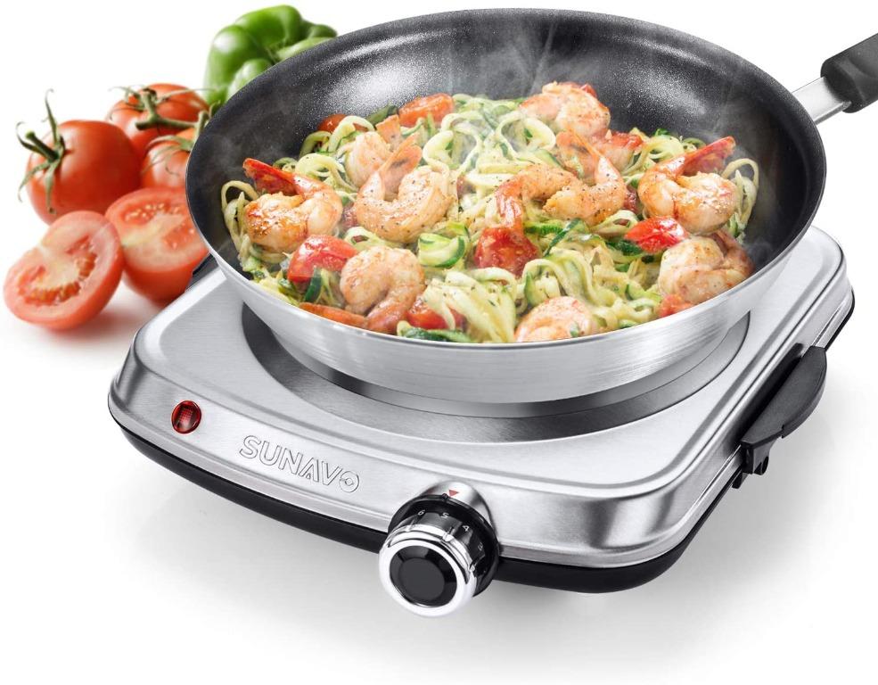 (17) SUNAVO 1500W Hot Plates for Cooking, Electric Single Burner with