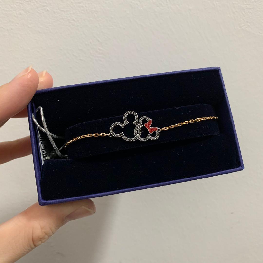 Disney Wrap Bracelet - Jeweled Mickey Icon & Heart - Pink