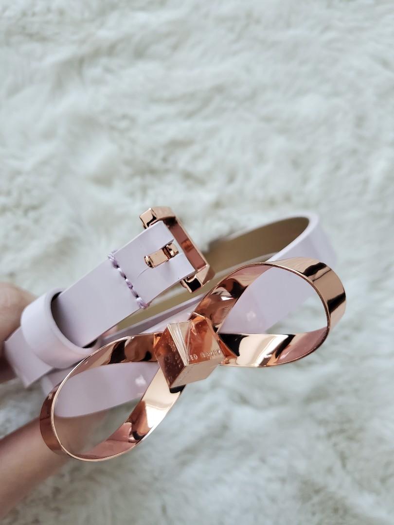 Ted Baker pink belt with rose gold belt Size