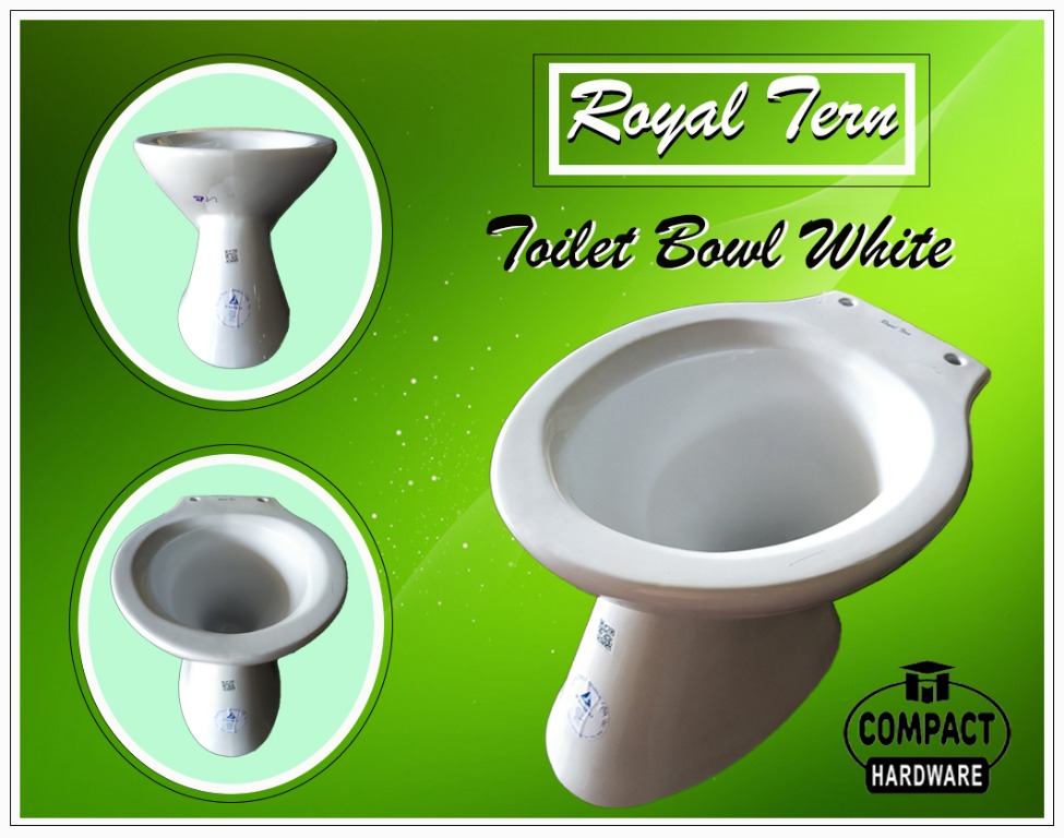 Toilet Bowl White Pail flush De buhos, Furniture & Home Living