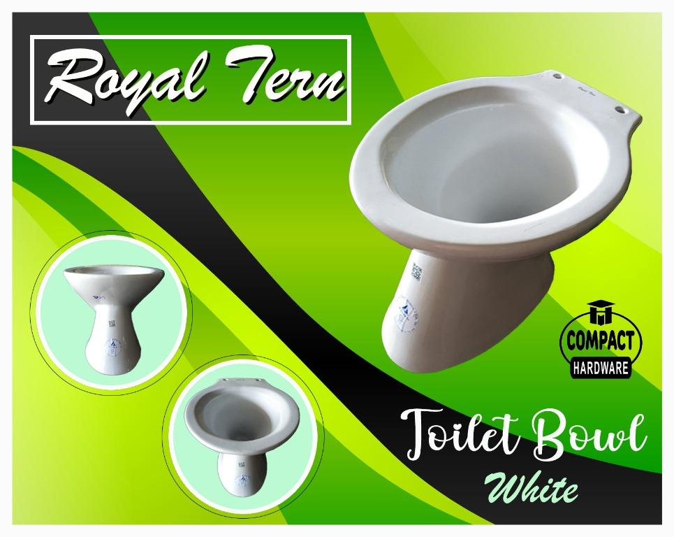 Toilet Bowl White Pail flush De buhos, Furniture & Home Living