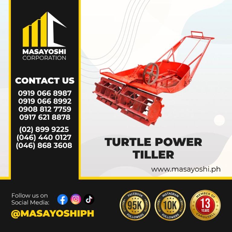 Turtle Power Tiller Hand Tracker Rice Farming Equipment Power