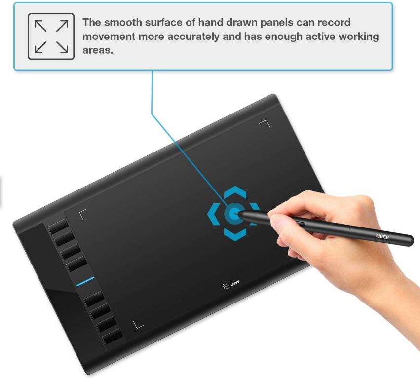 UGEE M708 Graphics Tablet,10 x 6 inch Digital Drawing Tablet with