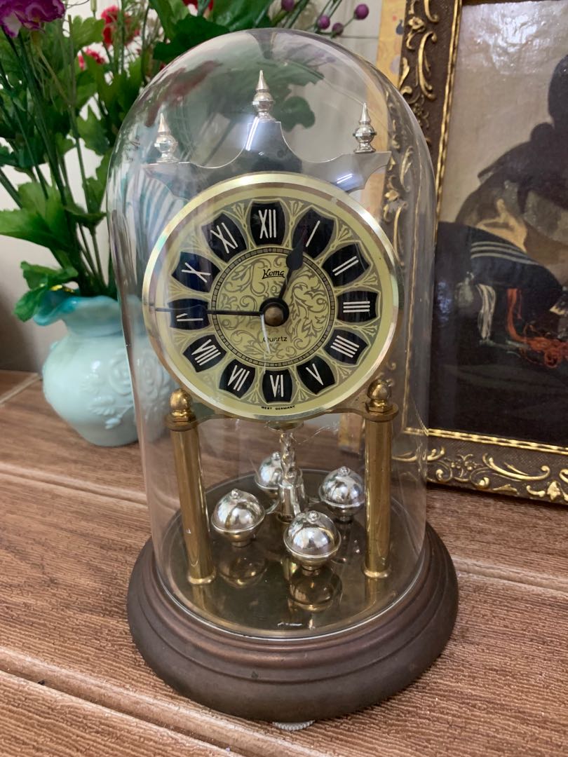 Vintage Koma West Germany Anniversary Dome Shape Quartz Clock, Hobbies