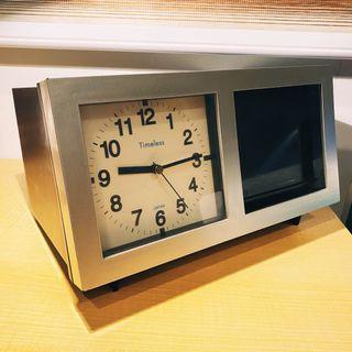 Vintage Table clock with CD Cover display and storage
