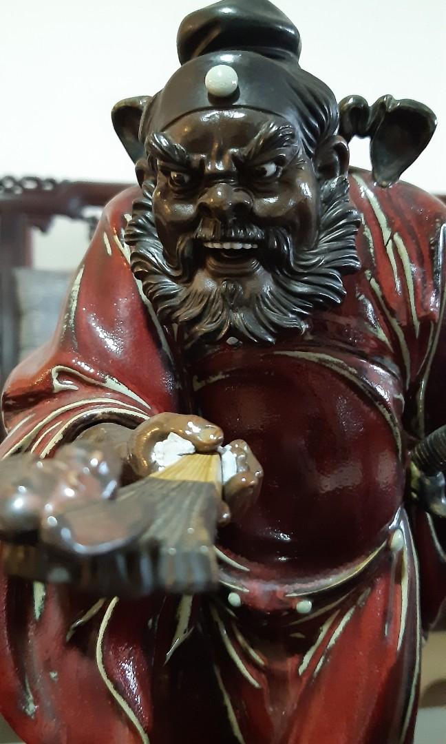 Vintage Zhong Kui porcelain statue. No damage. With customised 