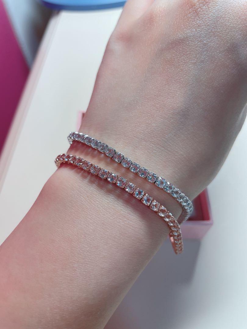 White topaz tennis bracelet in sliver S925