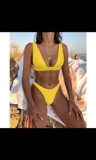 Yellow swimsuit