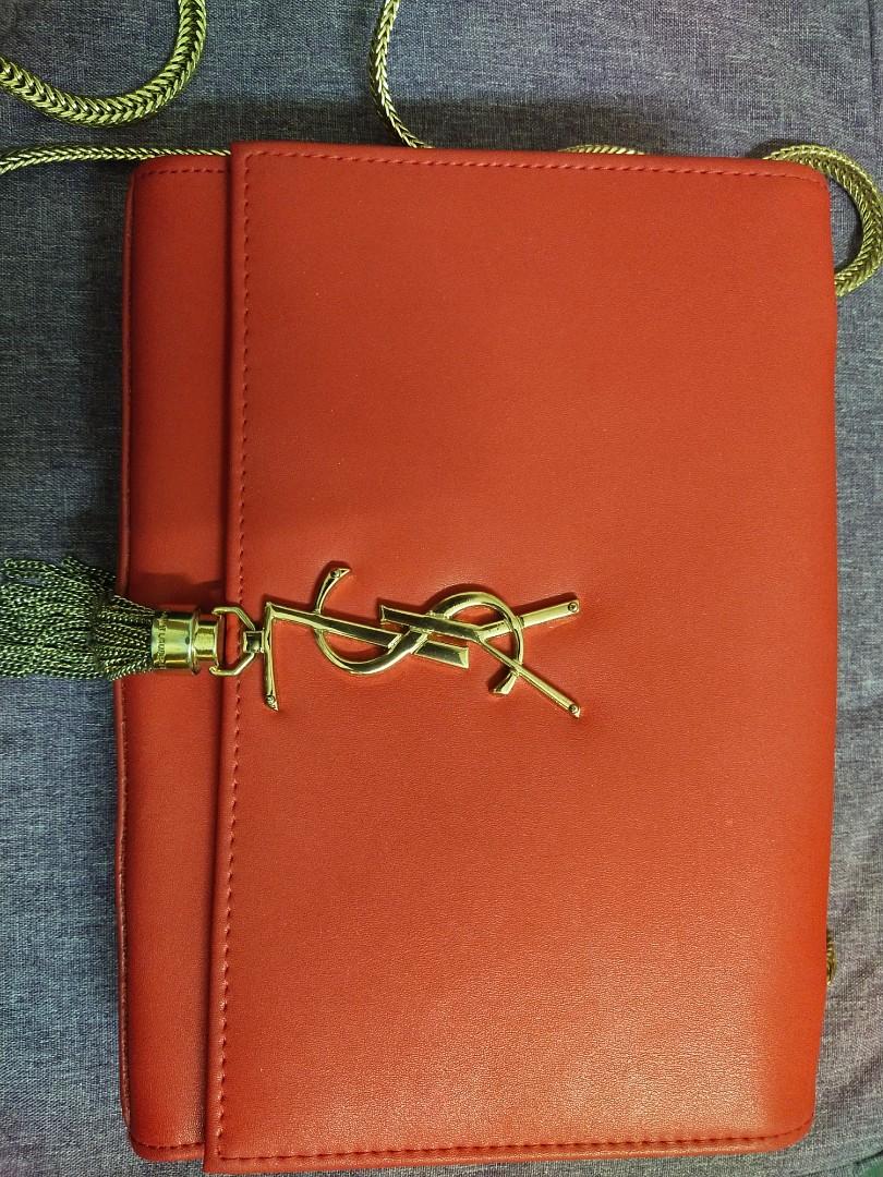 Ysl red and hotsell gold bag