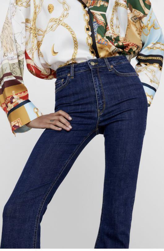 ZARA ZW The Skinny Flare Jeans, Fesyen Wanita, Pakaian Wanita, Bawahan di  Carousell